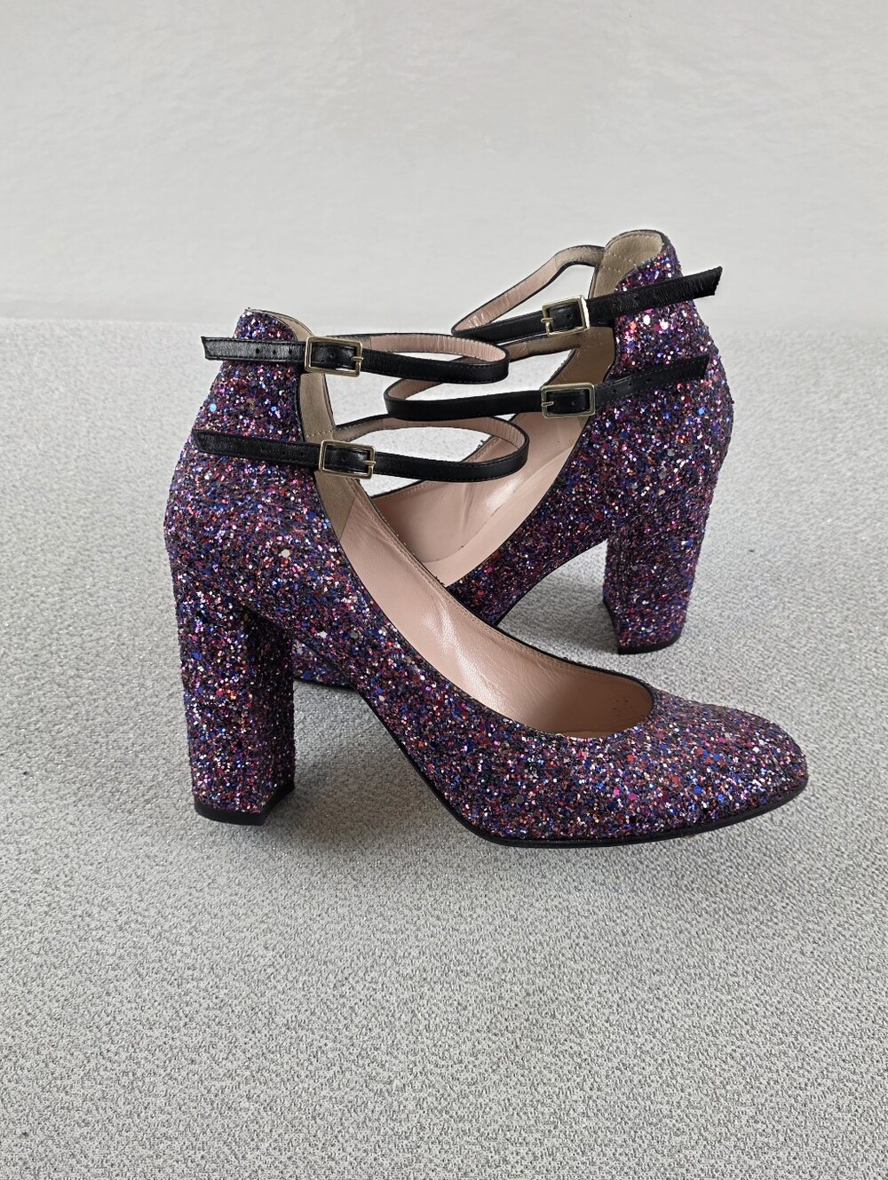 Kate Spade Baneera Glittery Purple Mary Jane Pumps Shoes Women's 9.5